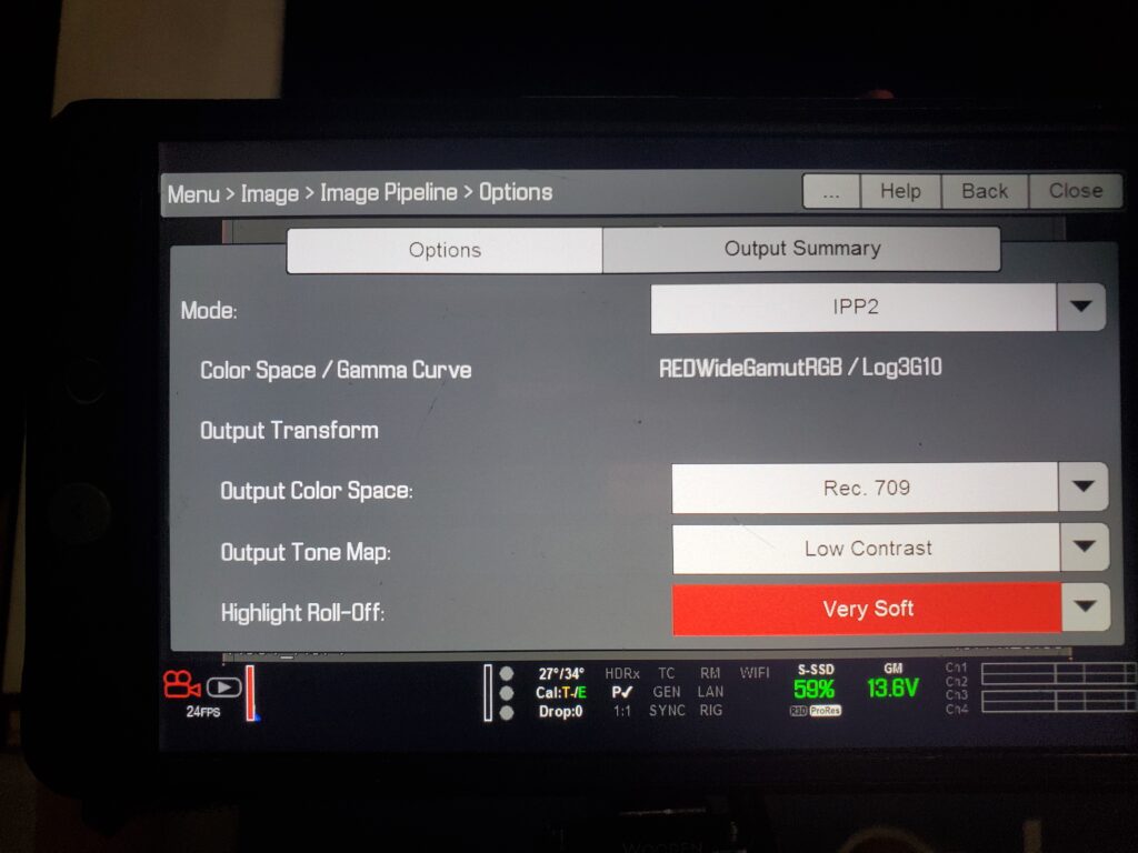 RED Output Options